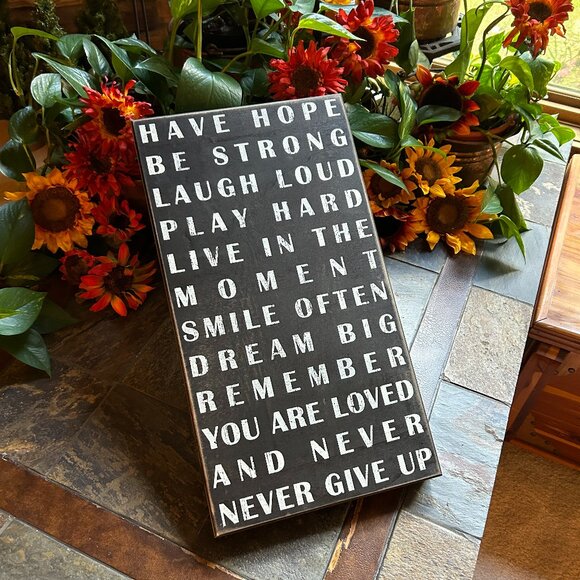 Primitives by Kathy Other - “Have Hope…” Inspirational Wooden Box Sign (Mint; LARGE)
